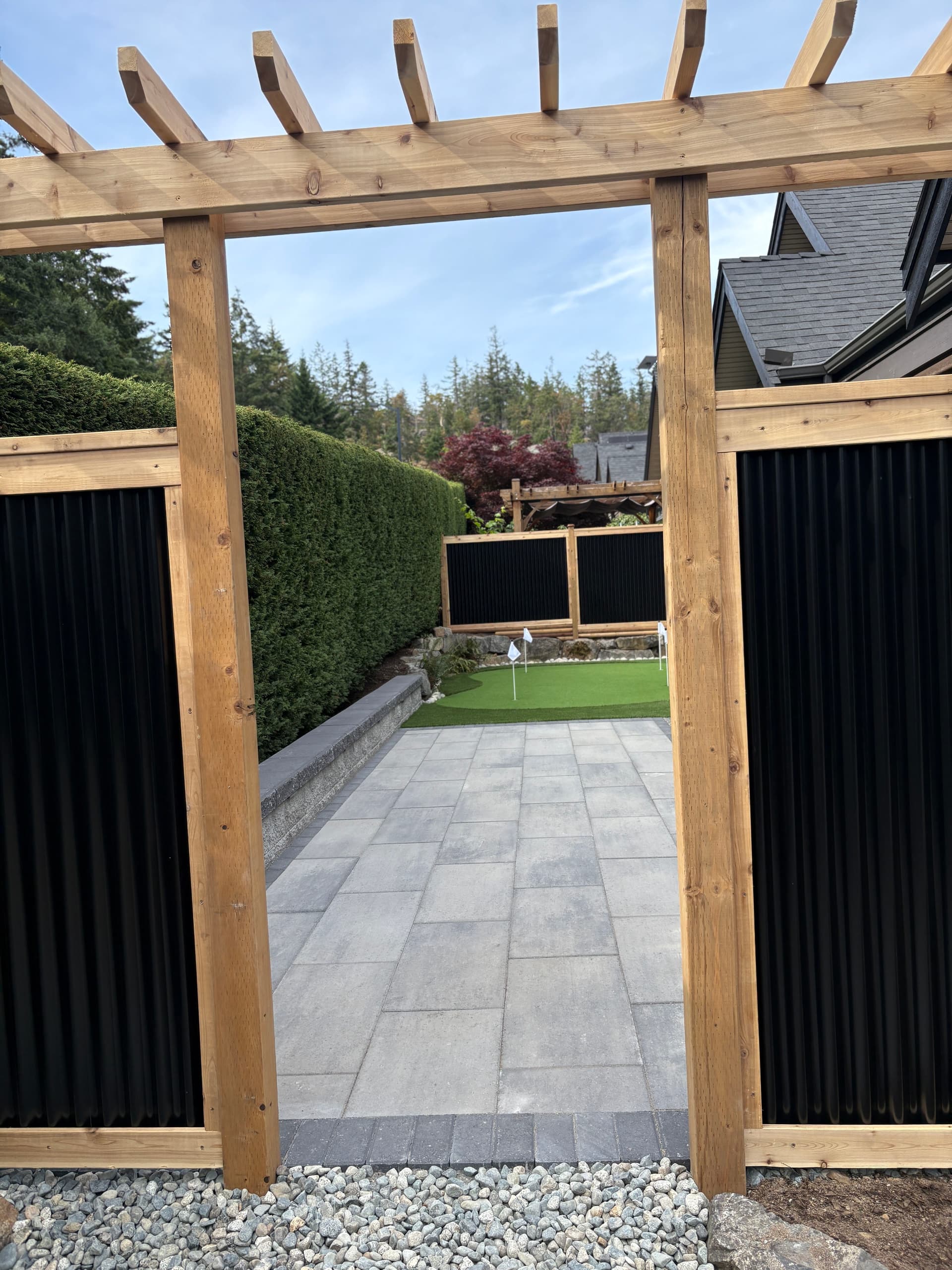 Gallery photos for Backyard Putting Green and Paver Patio Build in Nanoose Bay: Image #6