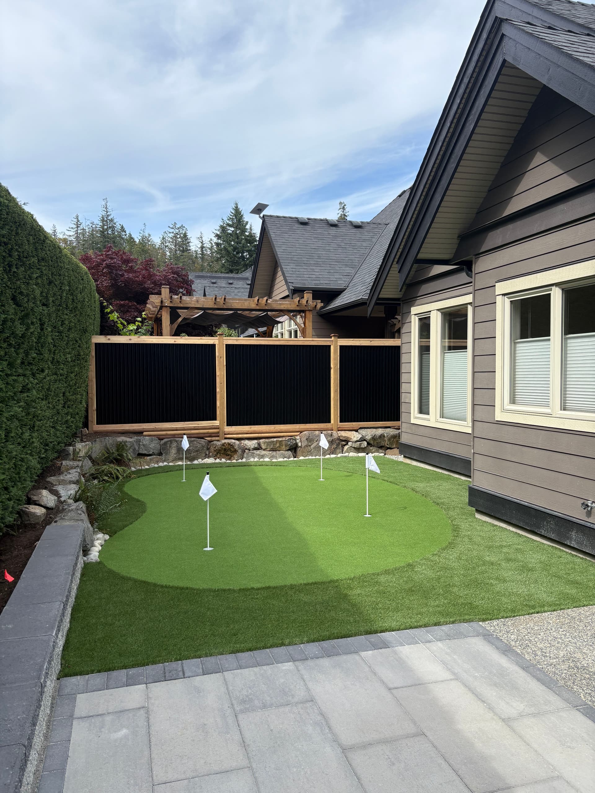 Gallery photos for Backyard Putting Green and Paver Patio Build in Nanoose Bay: Image #4