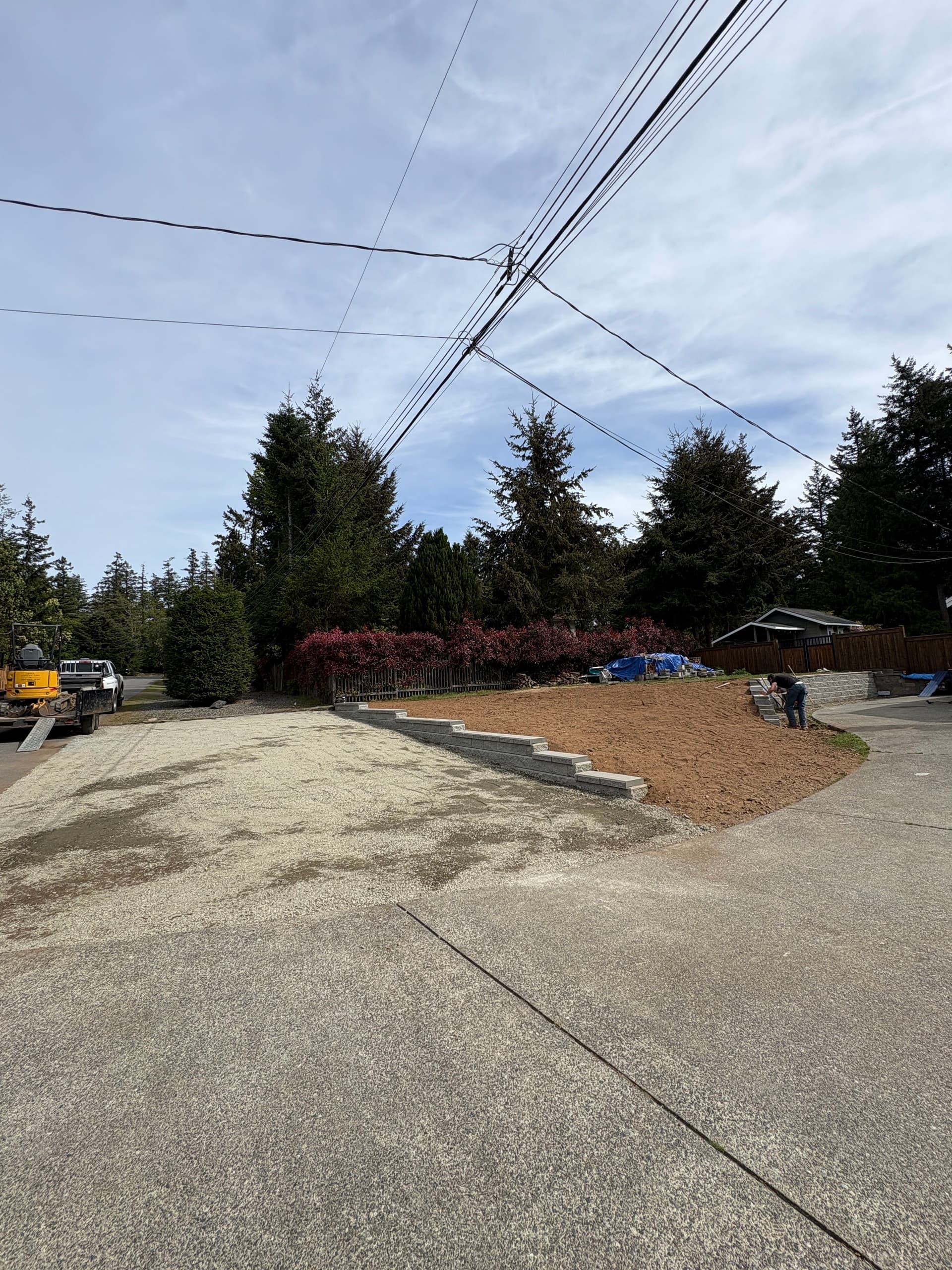 Gallery photos for Retaining Wall and Parking Pad Build in Nanoose: Image #1