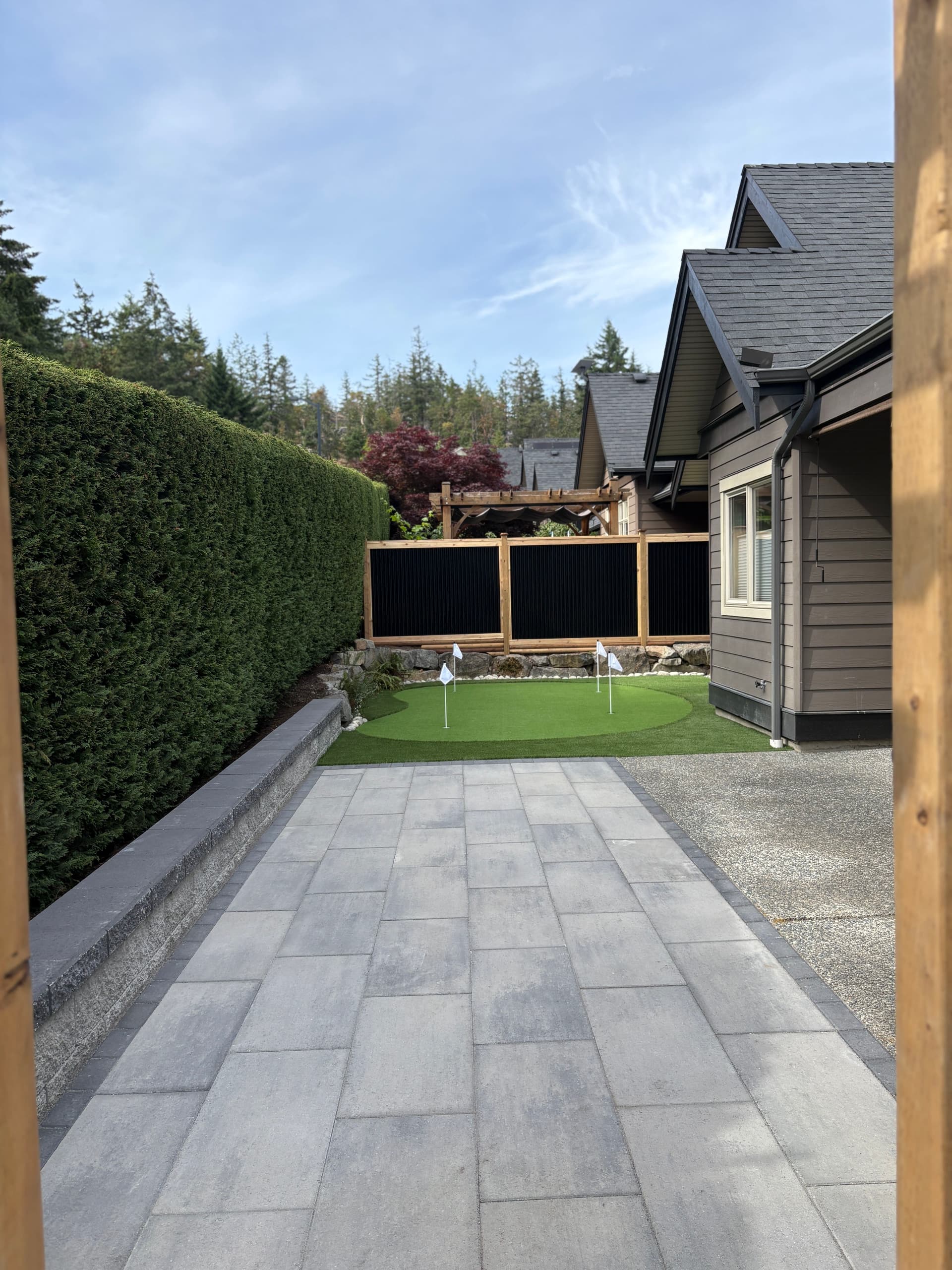 Gallery photos for Backyard Putting Green and Paver Patio Build in Nanoose Bay: Image #7