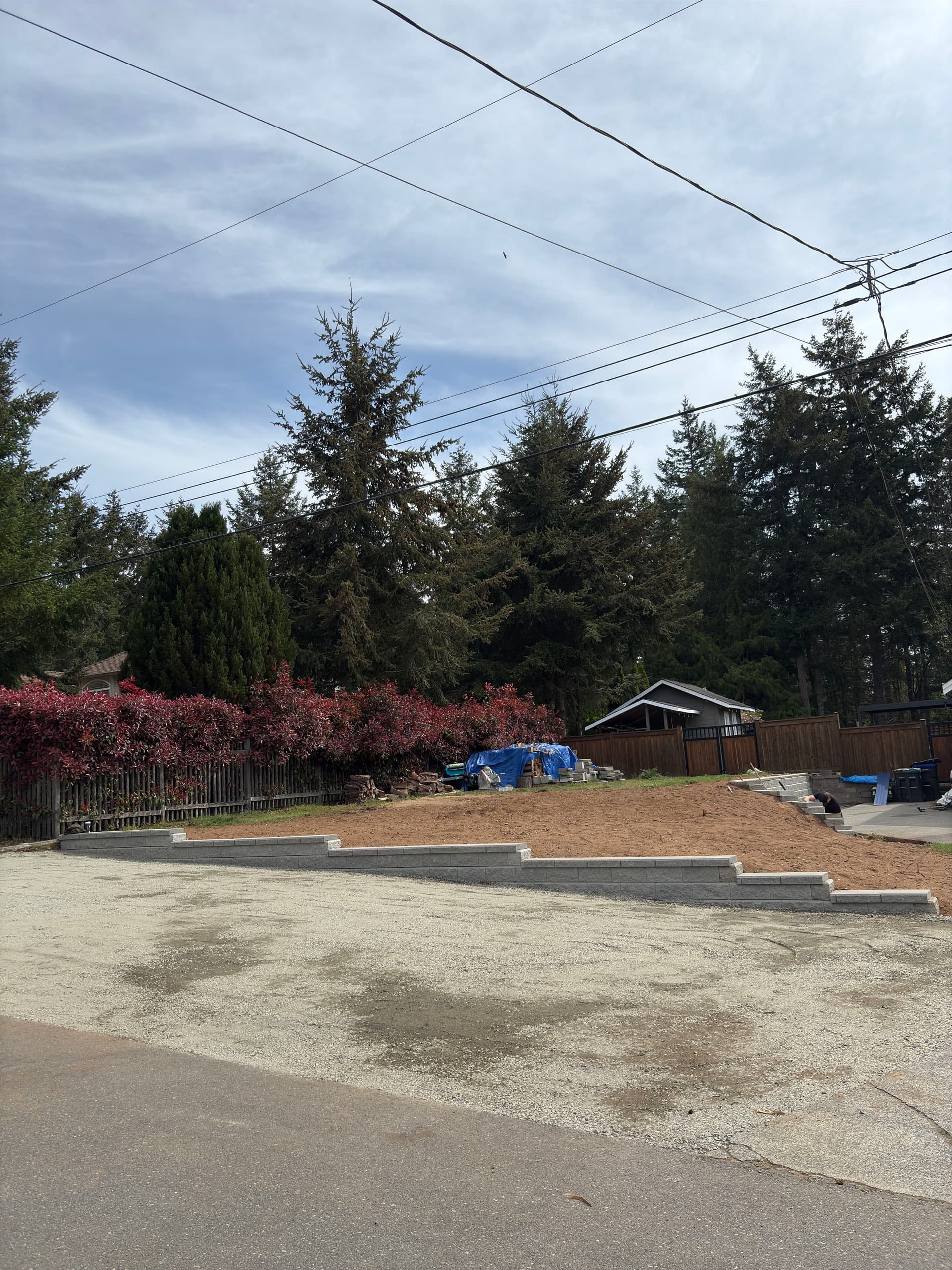 Gallery photos for Retaining Wall and Parking Pad Build in Nanoose: Image #2